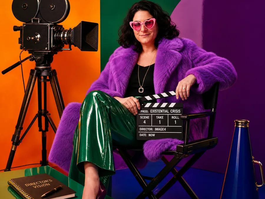 Yaelle David en réalisatrice, à côté d&rsquo;une caméra de cinéma