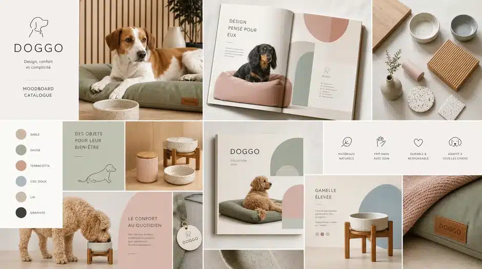 Doggo, moodboard catalogue